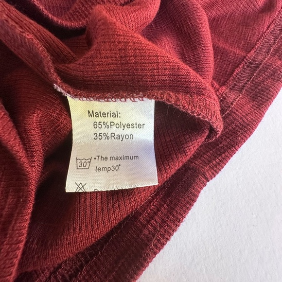 Lionstill Women's Elegant Long Sleeve Dress Casual Crew Neck Tie/Wine - Picture 6 of 12